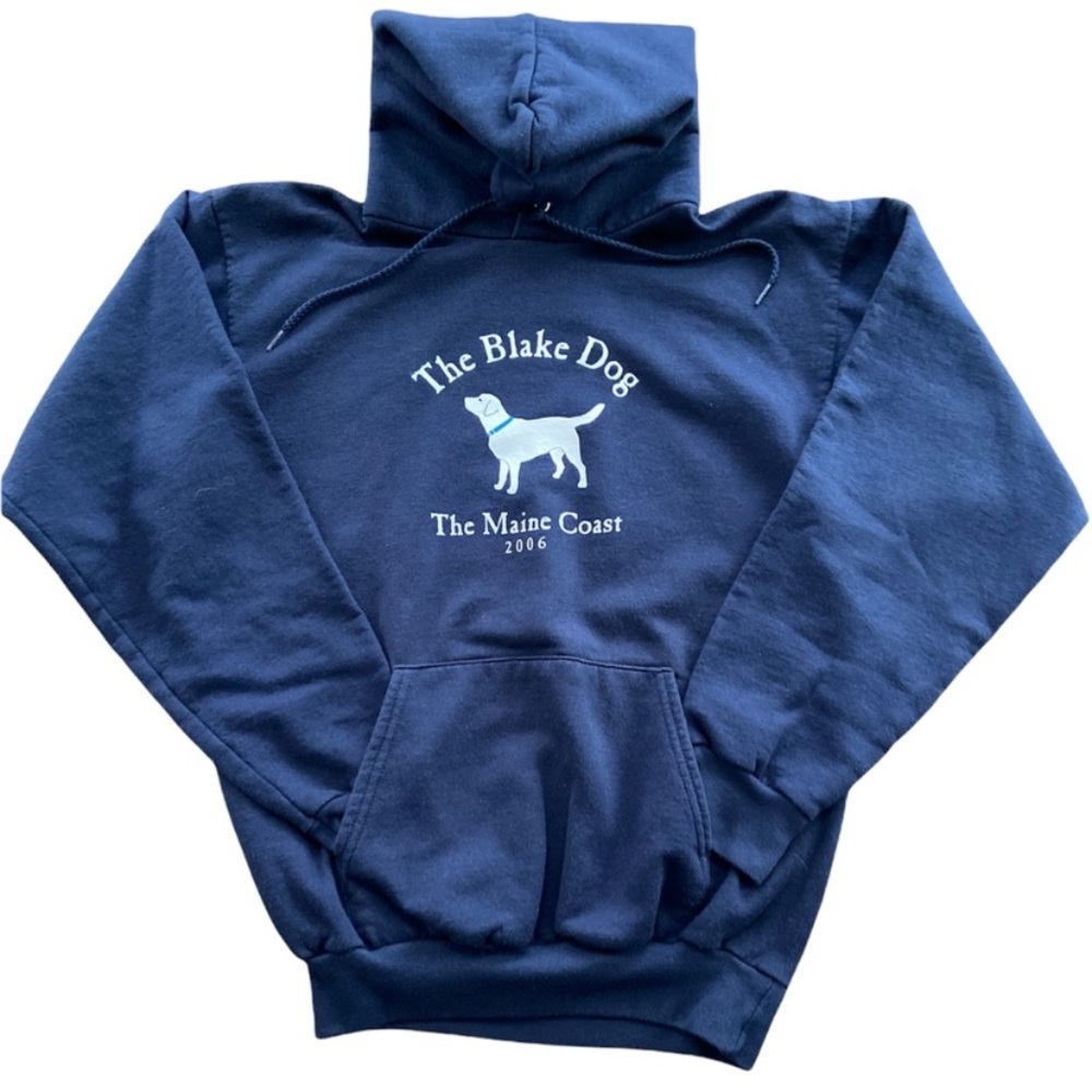 “The Blake Dog- Maine Coast 2006” Vintage! Champion Blue Hoodie Women’s Small